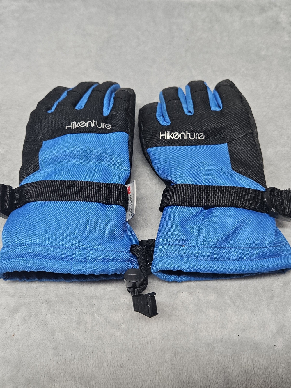 Hikenture Kids Winter Gloves Blue Black Full Finger Ski Snow Outdoor Hiking Lrg